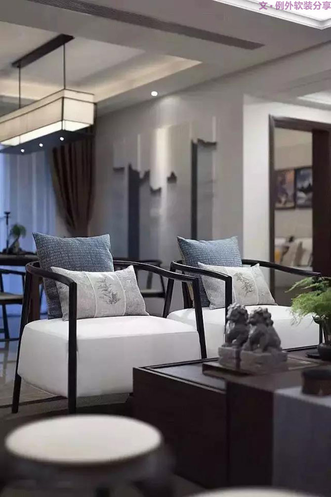 這才是新中式風(fēng)格該有的樣子，中國人真正的品！-別墅設(shè)計,軟裝設(shè)計,室內(nèi)設(shè)計,豪宅設(shè)計,深圳例外軟裝設(shè)計公司