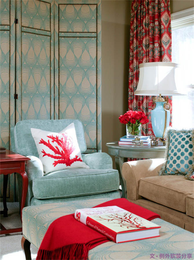 看國外室內(nèi)設(shè)計(jì)師如何玩轉(zhuǎn)中國紅！-別墅設(shè)計(jì),軟裝設(shè)計(jì),室內(nèi)設(shè)計(jì),豪宅設(shè)計(jì),深圳例外軟裝設(shè)計(jì)公司