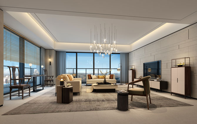 如簡--壹方中心室內(nèi)軟裝效果圖設(shè)計