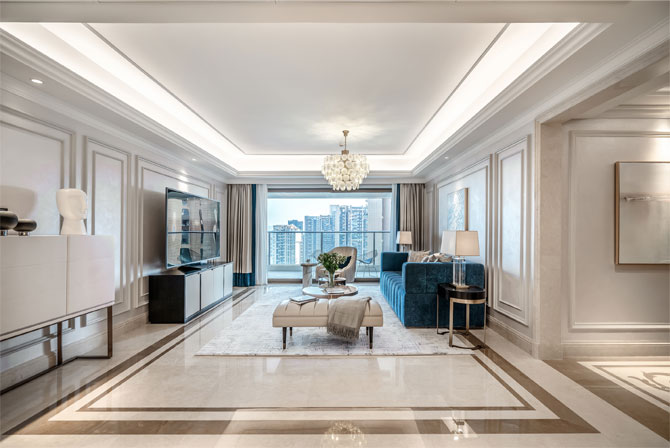 恒裕濱城私宅軟裝設(shè)計：土氣精裝房的時髦輕奢風(fēng)改造大變身！